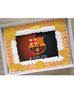 עוגת גן כדורגל ברצלונה 