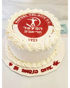 עוגה מעוצבת כדורגל הפועל תל אביב