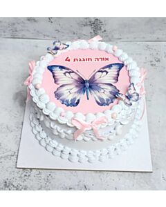 עוגה בנושא פרפרים