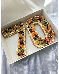 עוגת מספרים פירות