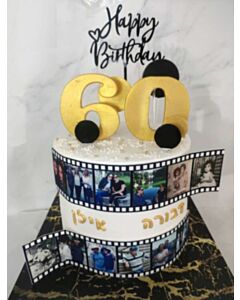 עוגה לגיל 60 עוגת תמונות סרט צילום