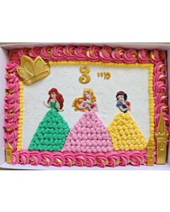 עוגת גן נסיכות דיסני