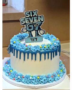 עוגה בעיצוב Six Seven בראול סטארס