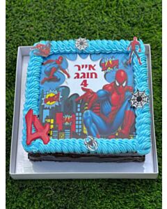 עוגה מרובעת ספיידרמן