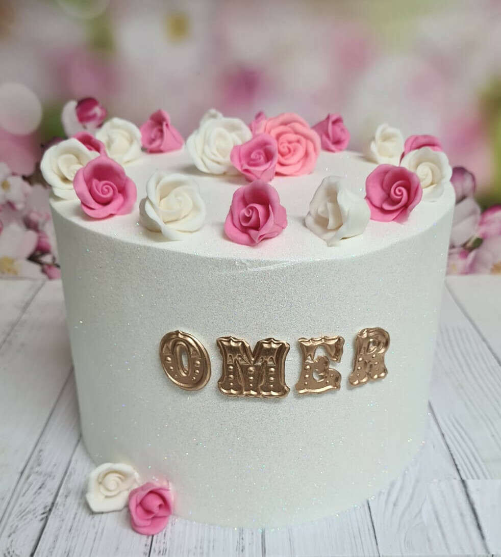 עוגת יום הולדת פרחונית