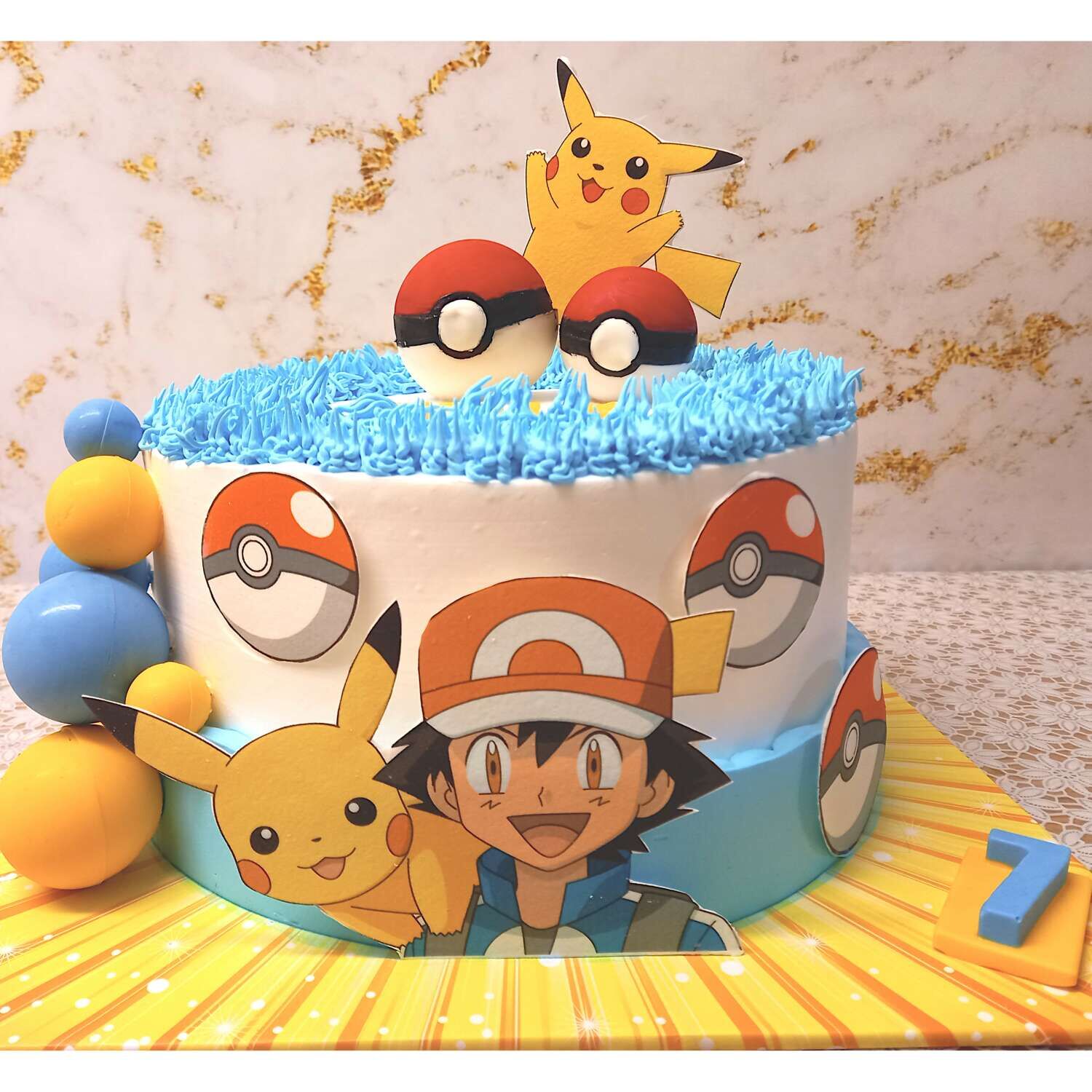 עוגה מעוצבת פוקימון תכלת