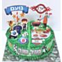 עוגה עם שני נושאים כדורגל וברביקיו