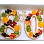 עוגת בצק פריך יום הולדת 80 פירותית