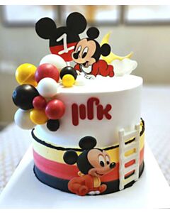 עוגה מעוצבת בייבי מיקי מאוס לגיל שנה