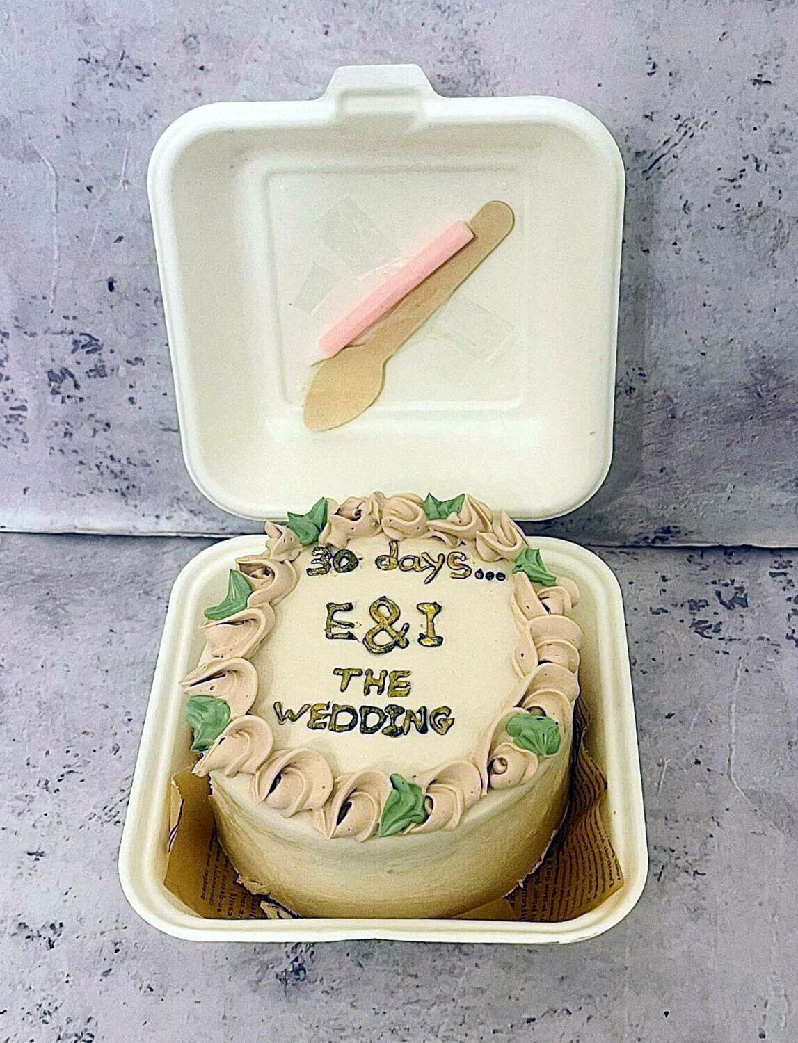 עוגת בנטו לזוג שעומד להתחתן