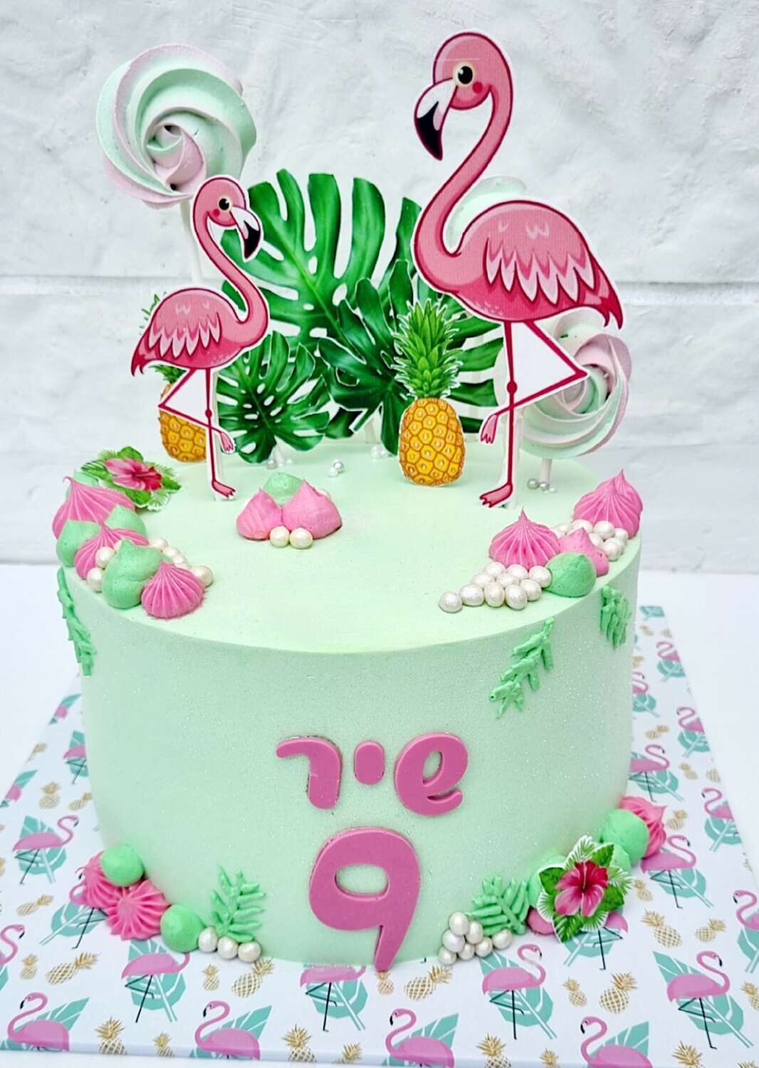 עוגה מעוצבת פלמינגו