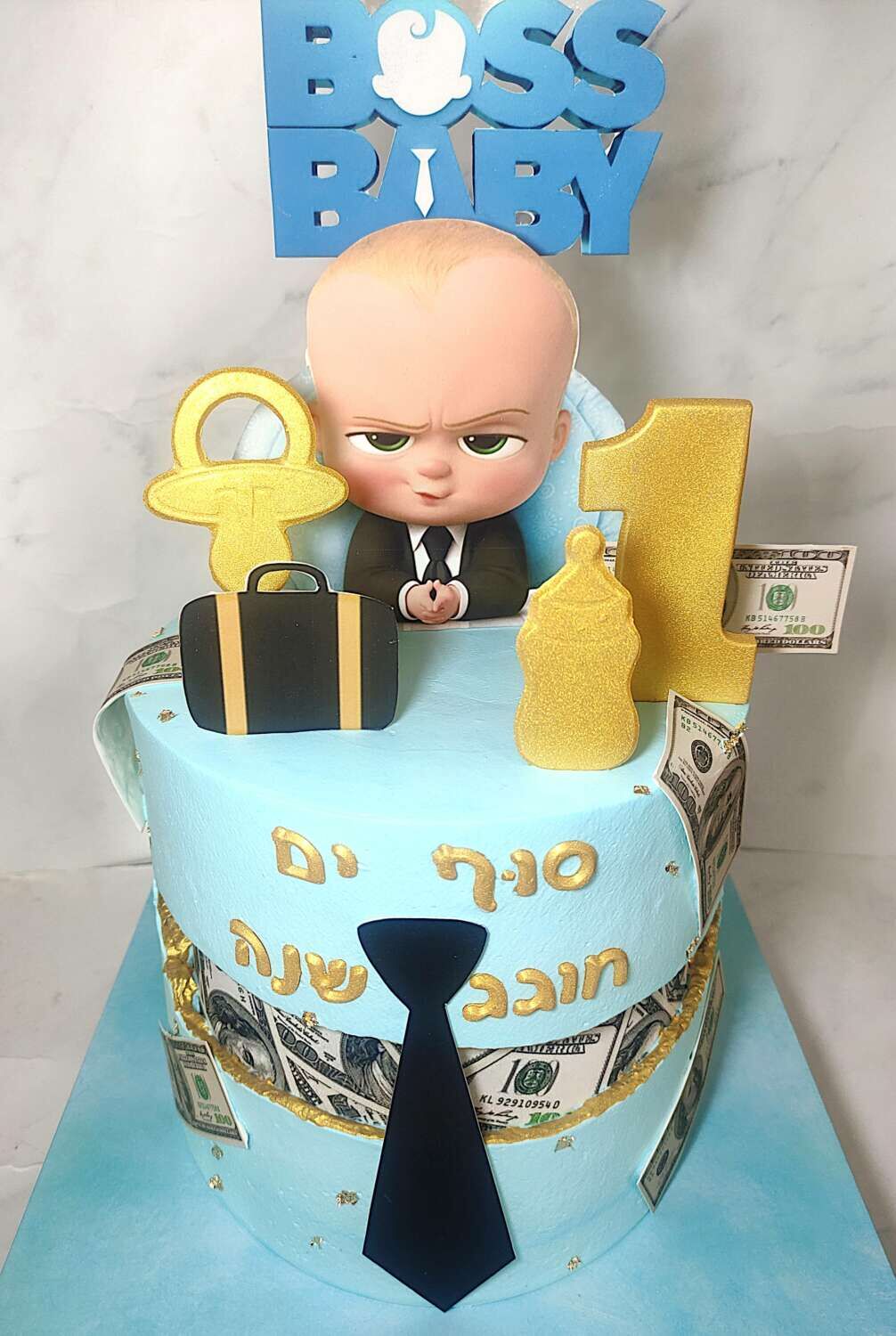 עוגה לגיל שנה עוגת בייבי בוס