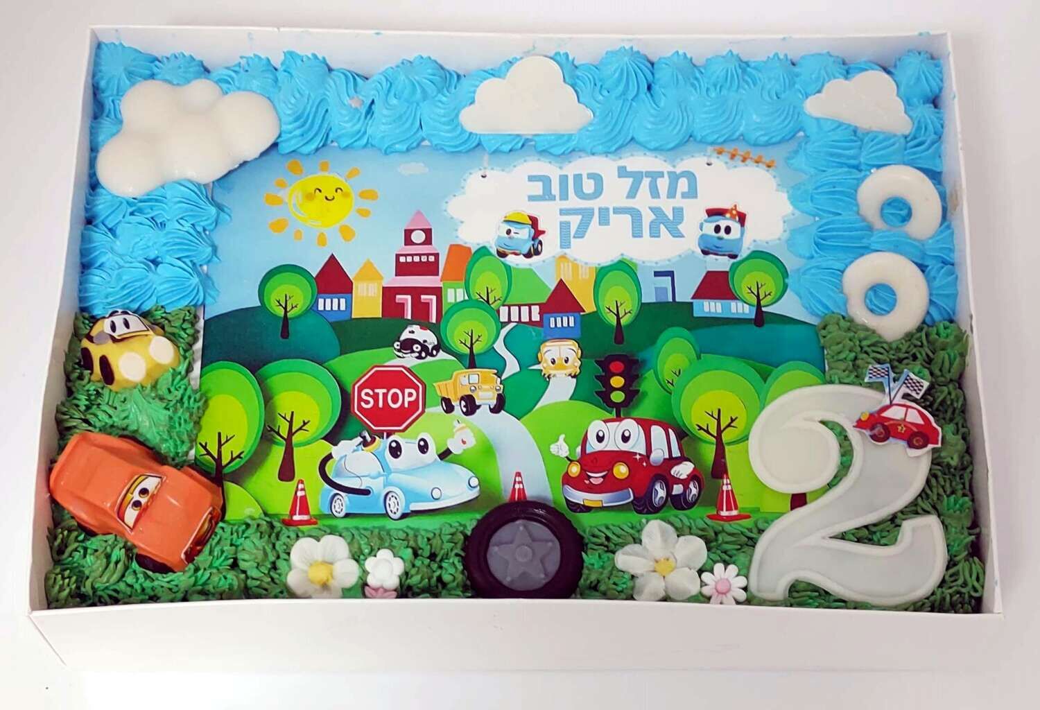 עוגת גן מכוניות
