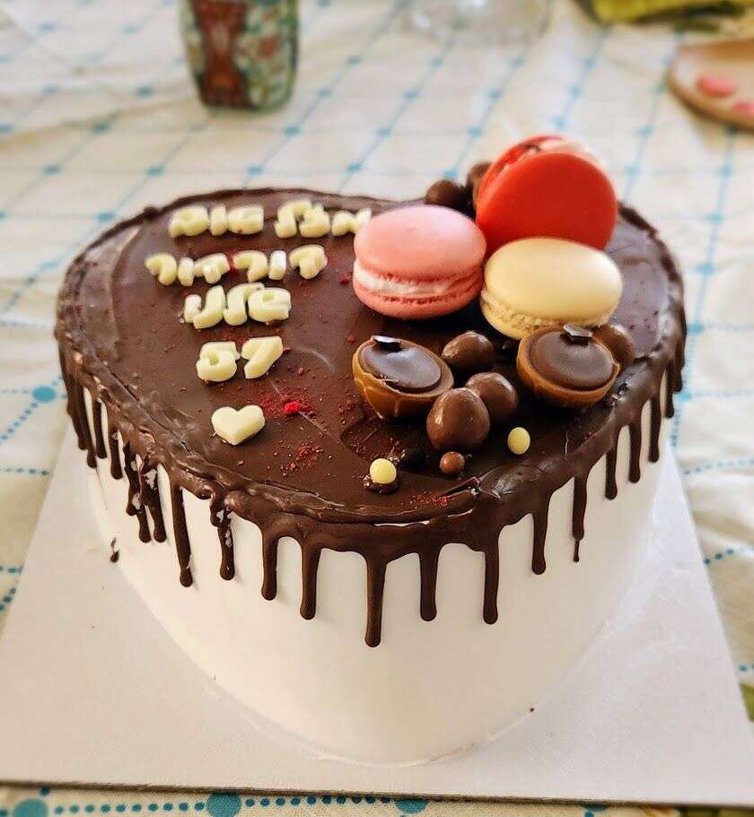 עוגת לב שוקולד יוקרה