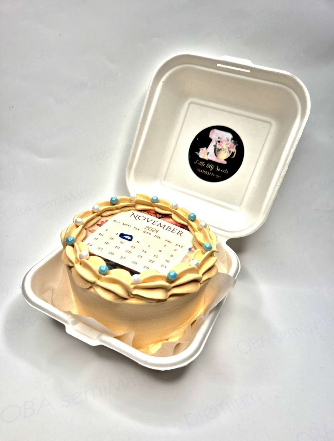 עוגה בנטו עם תאריך