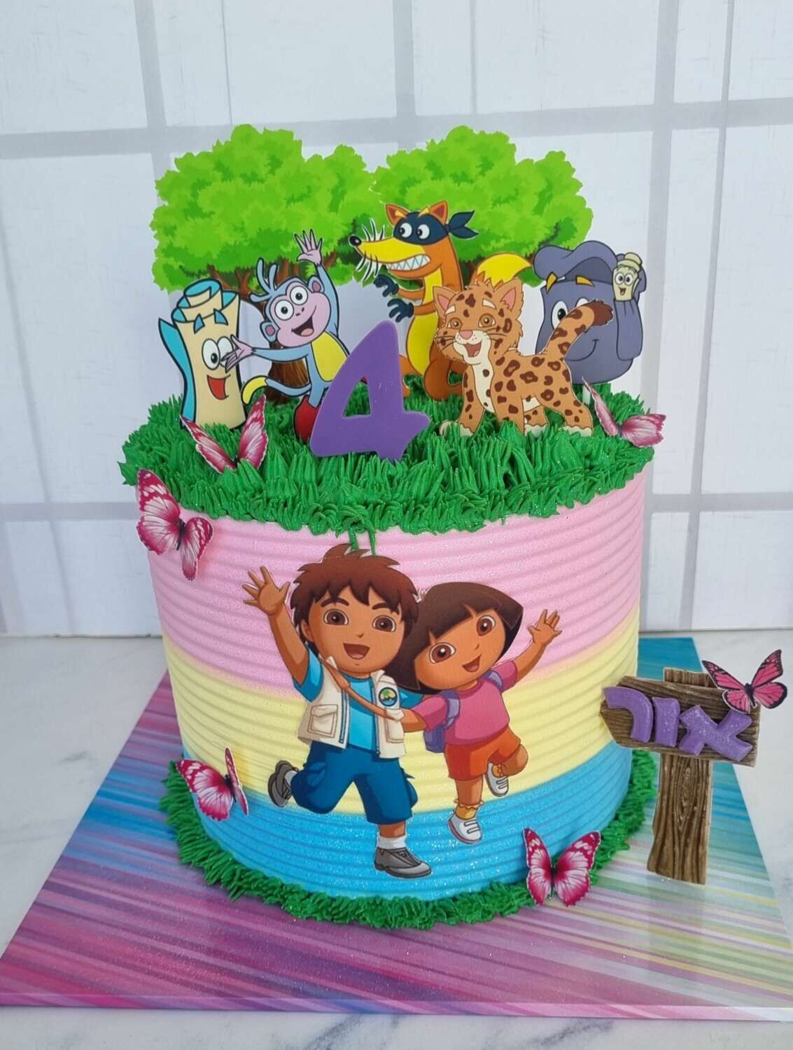 עוגה מעוצבת דורה ודייגו