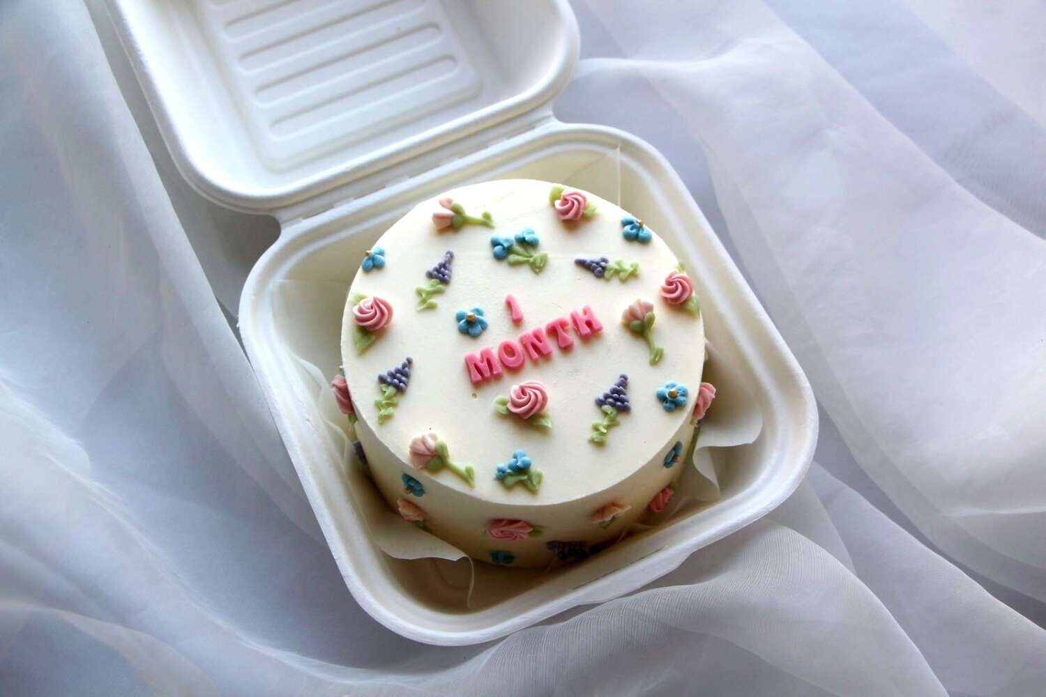 עוגת בנטו פרחונית