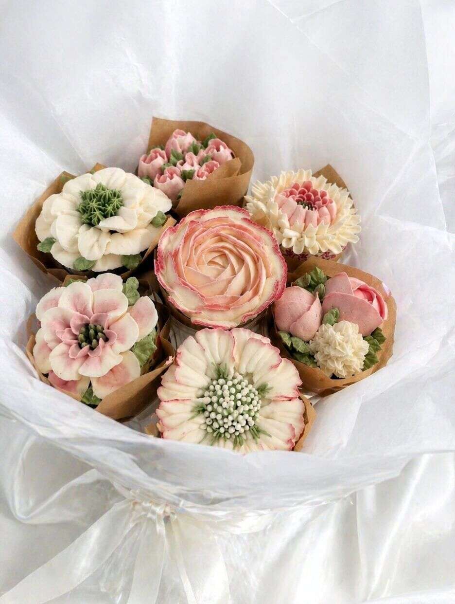 קאפקייקס זר פרחים אכיל