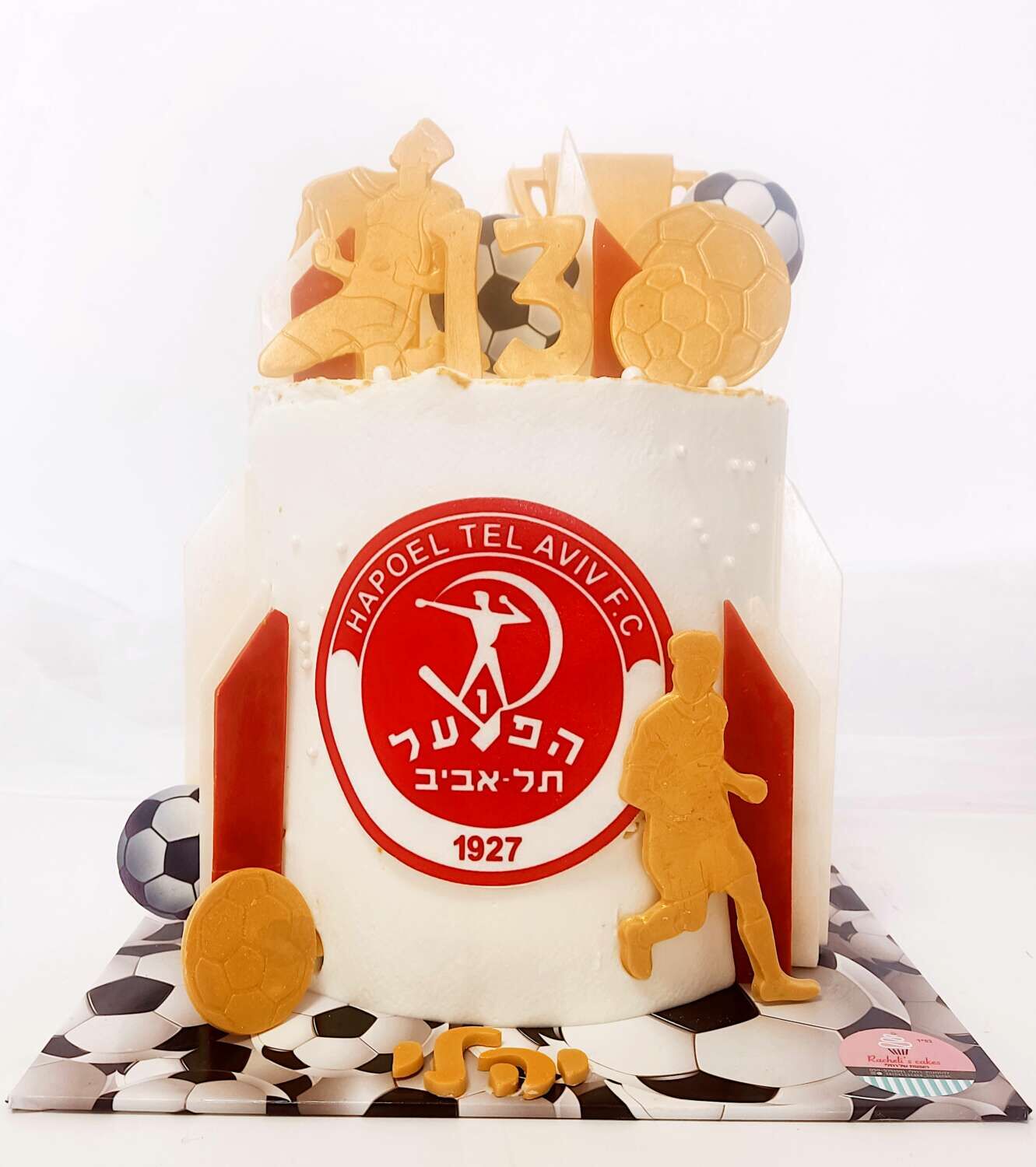 עוגה מעוצבת הפועל תל אביב בכדורגל