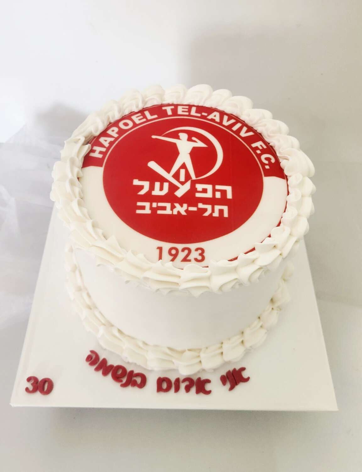 עוגה מעוצבת הפועל תל אביב בכדורגל