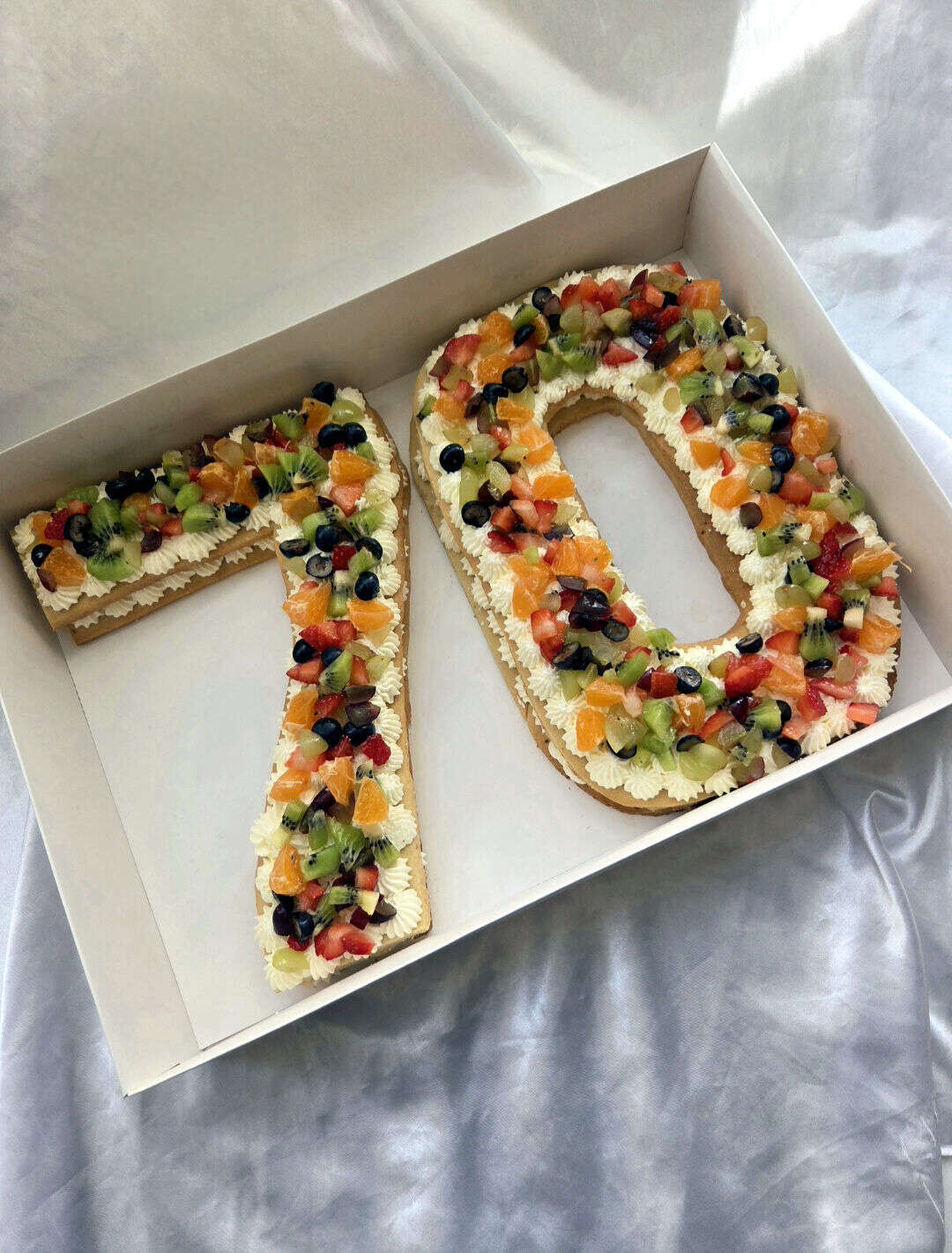 עוגת מספרים פירות