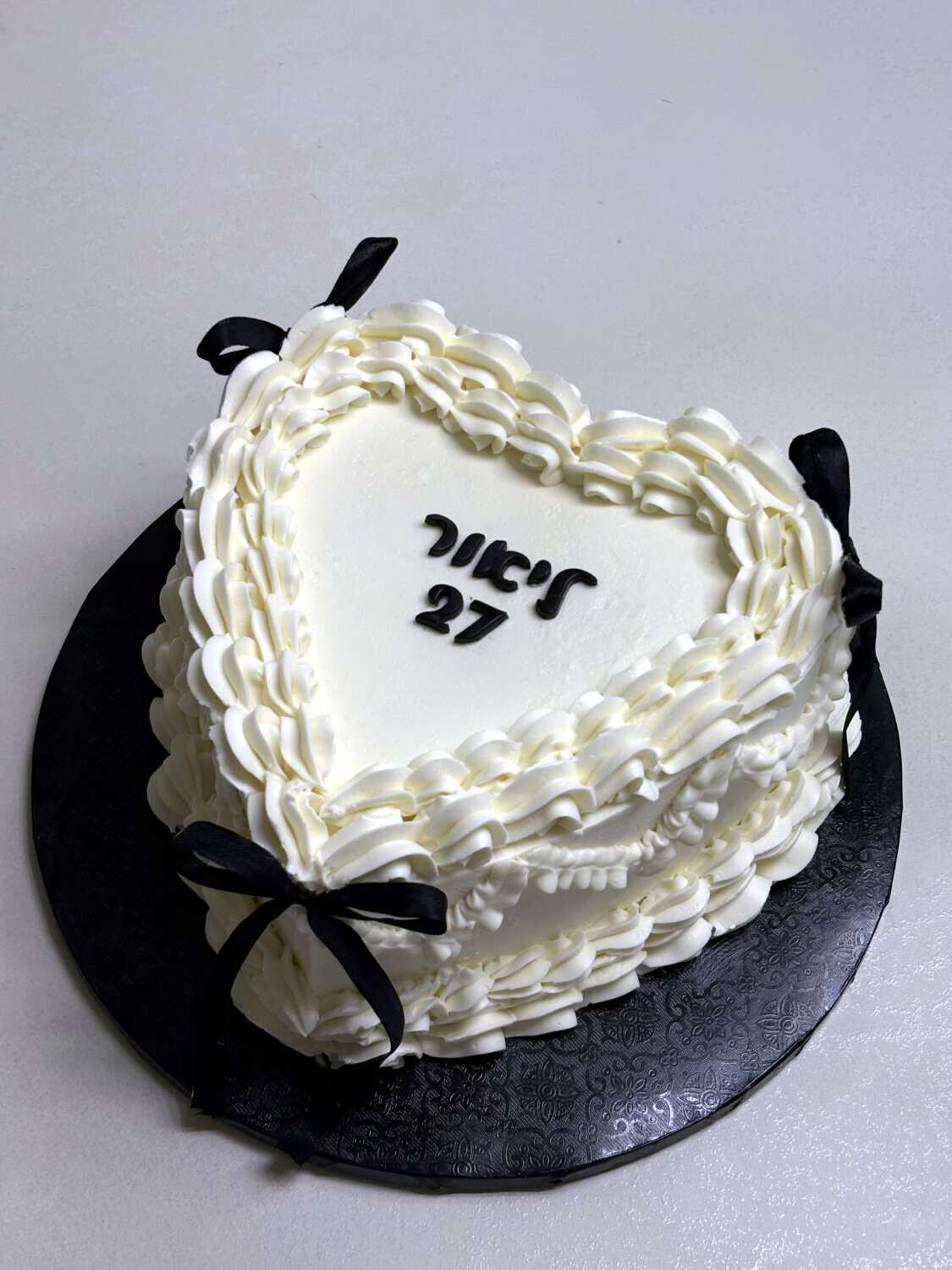 עוגה לב מעוצבת וינטג