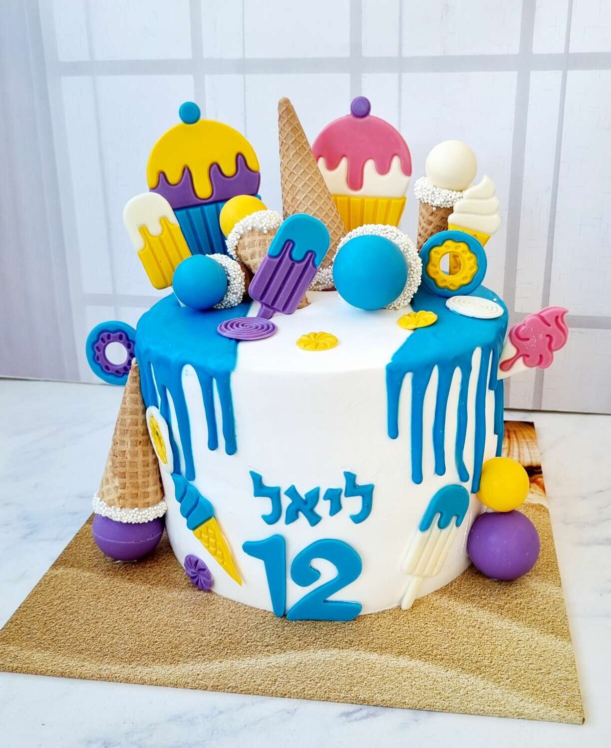 עוגת גלידות וממתקים
