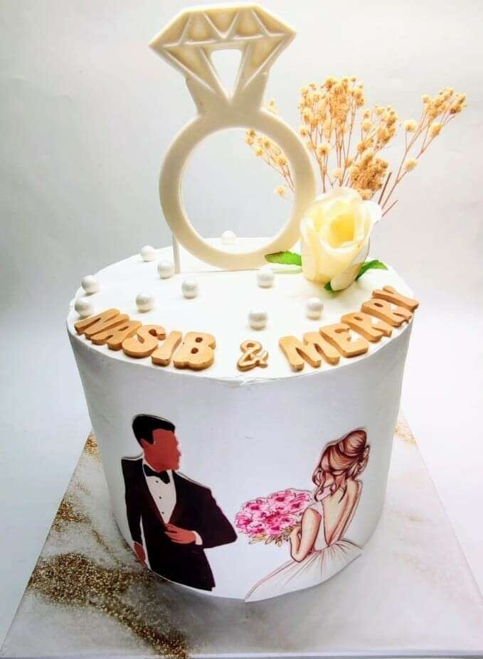 עוגת חתונה גבר ואישה