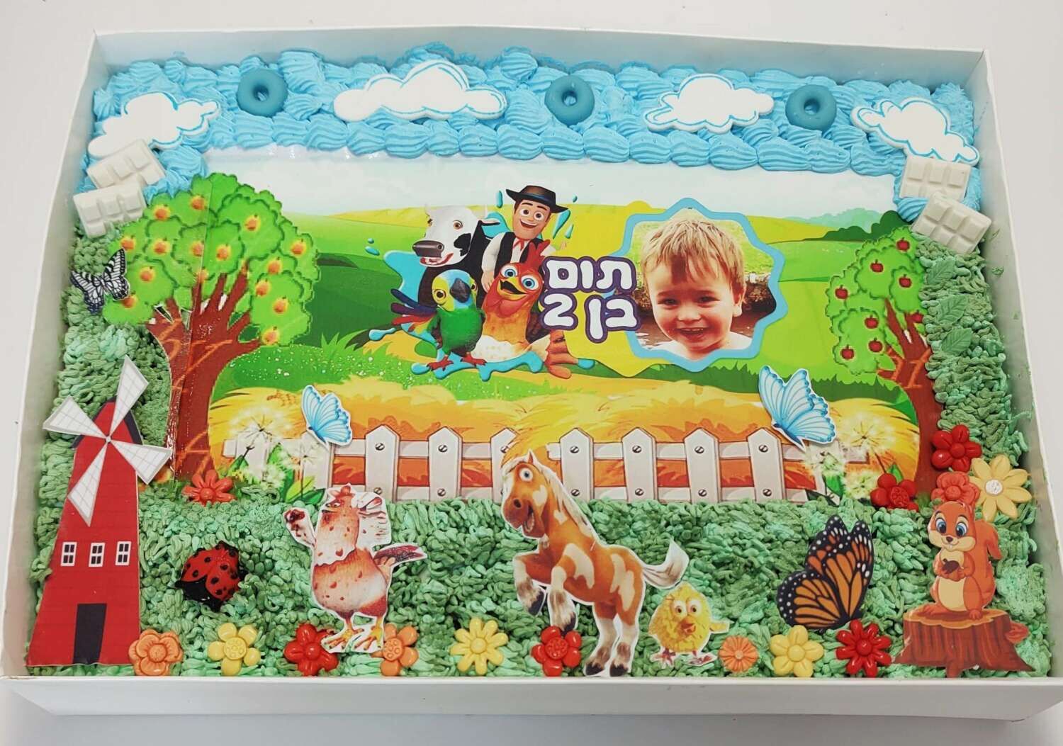 עוגת גן חיות משק