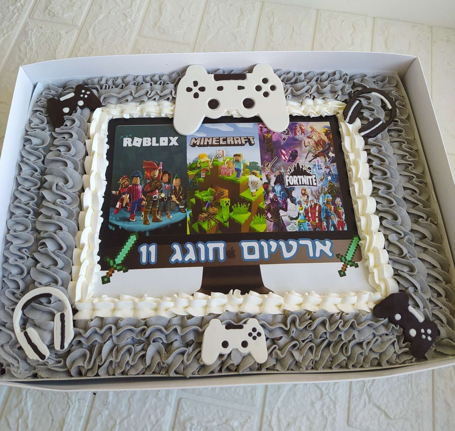 עוגת גן גיימינג ללא אגוזים שקדים ובוטנים