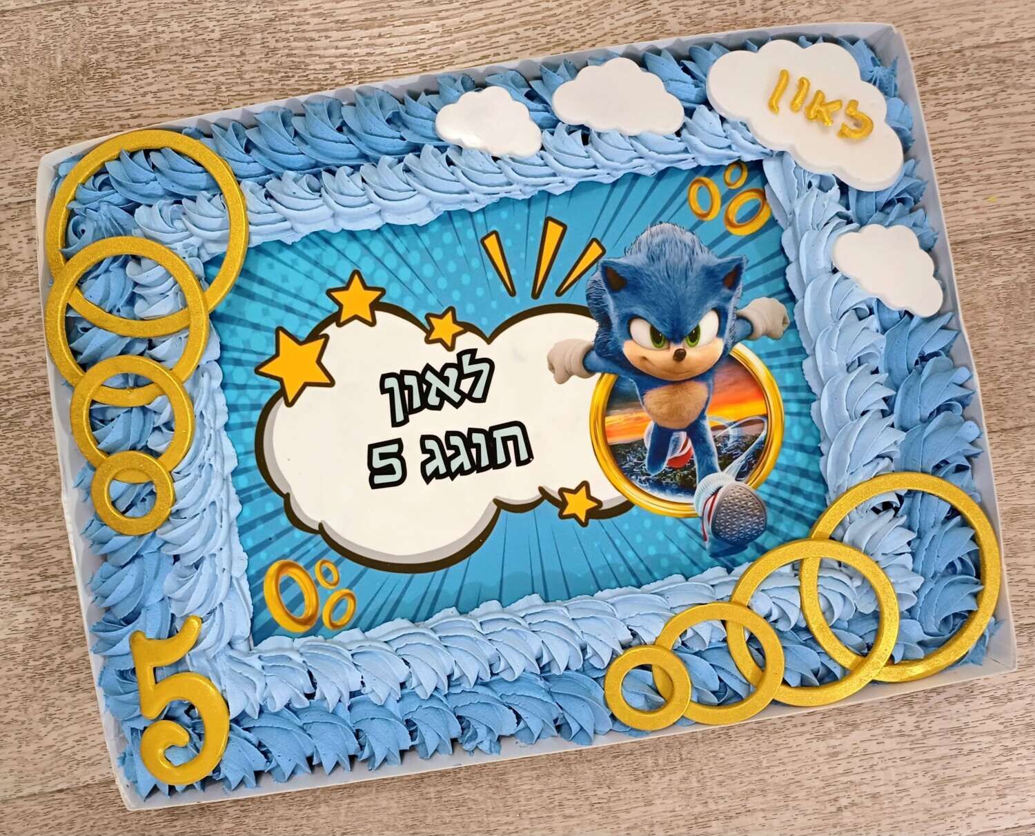 עוגת גן סוניק דגם לאון