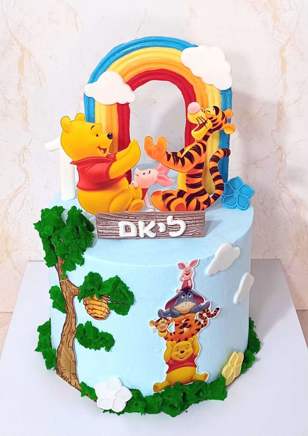 עוגת פו הדב מיני לגיל שנה