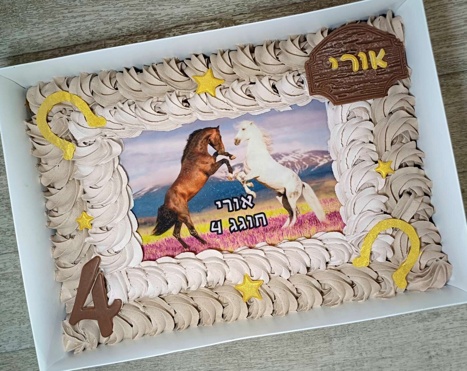 עוגת גן סוסים דגם אורי