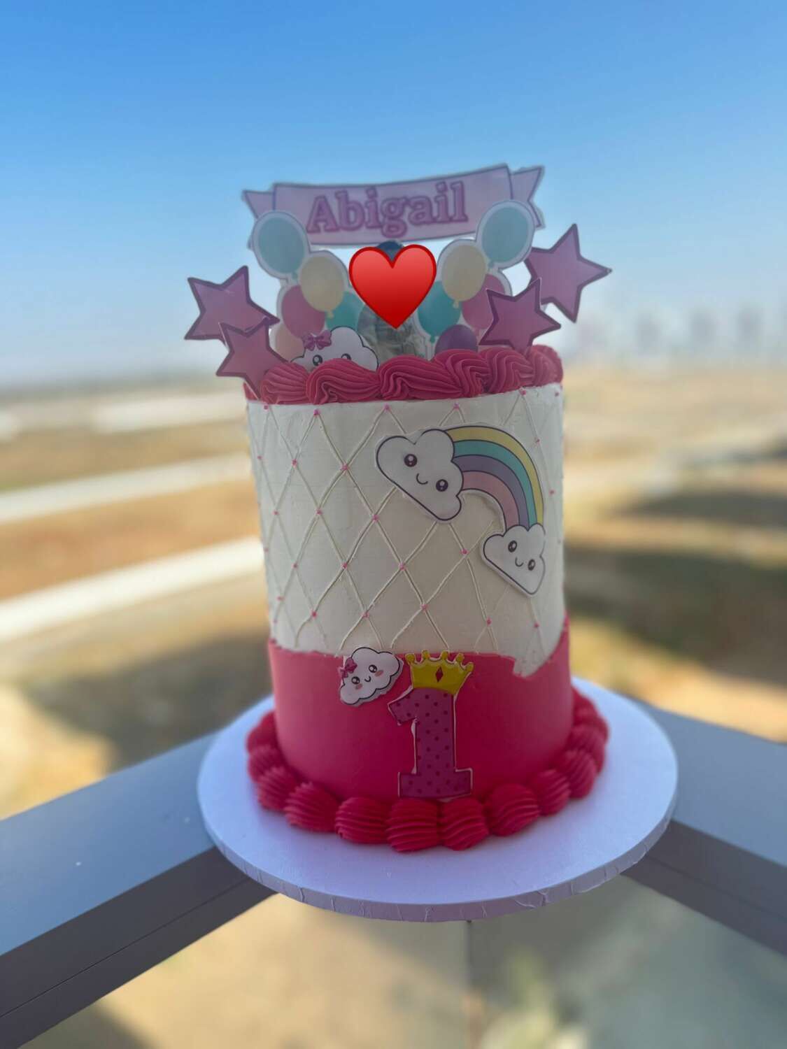 עוגה מעוצבת קשת בענן