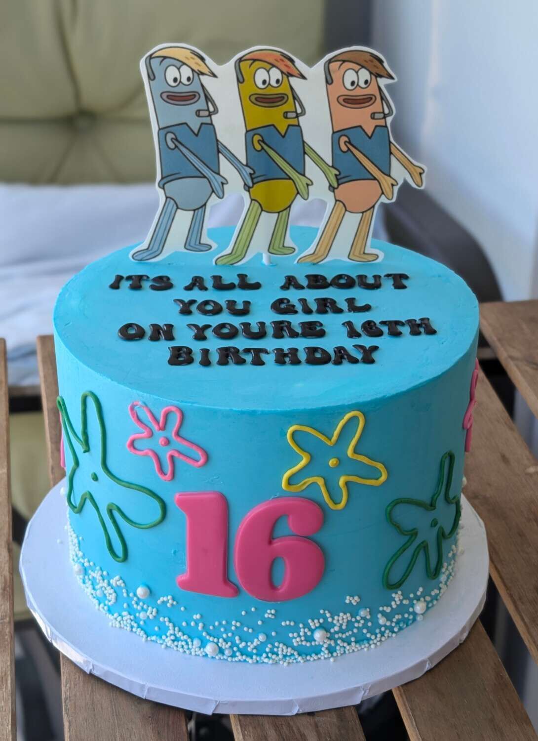 עוגת בובספוג יום הולדת 16