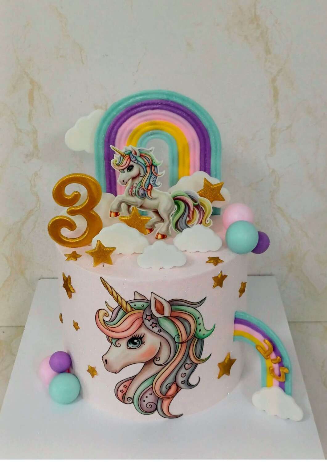 עוגת חד קרן יוניקורן מעוצבת מיני קייק