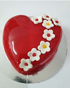 עוגת לב זוגית מעוצבת ליום האהבה